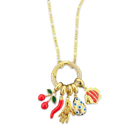 Necklace lucky charms cherry