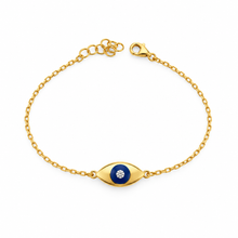 Load image into Gallery viewer, Lucky eye bracelet goldie blue