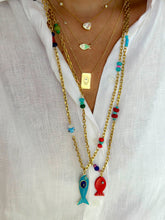Load image into Gallery viewer, Amalfi lucky fish necklace red