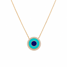 Load image into Gallery viewer, Lucky eye necklace round turquoise