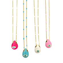 Load image into Gallery viewer, Lucky eye drop necklace