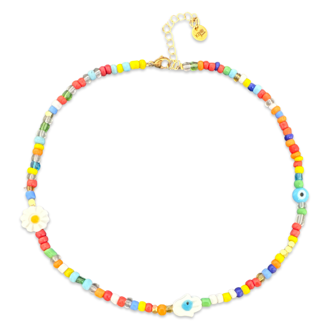 Lucky beads chocker rainbow