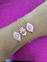 Load image into Gallery viewer, Lucky eye bracelet fuxia