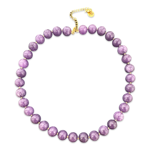 Energy beads necklace purple