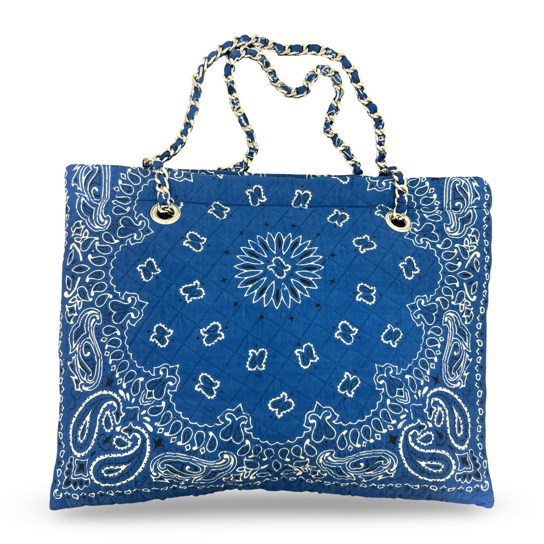 Bandana book bag medium blue