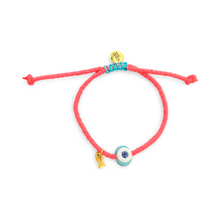 Load image into Gallery viewer, Mini Santorini eye bracelet neon pink