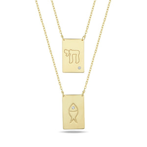 Scapolario Double necklace Chai & Fish