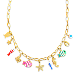 Necklace lucky charms fishes