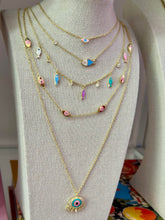 Load image into Gallery viewer, Mini lucky five fish color necklace