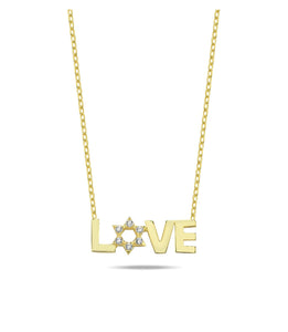 LOVE star necklace
