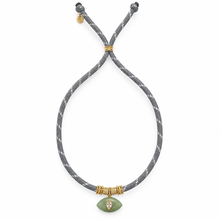 Load image into Gallery viewer, Lucky eye lace necklace grey