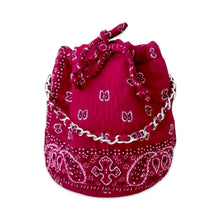 Load image into Gallery viewer, Bandana bucket bag bordeau
