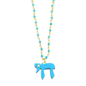Amalfi Lucky חי CHAI necklace turquoise
