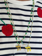 Load image into Gallery viewer, Lucky חי CHAI beads necklace long green