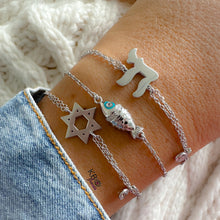 Load image into Gallery viewer, Lucky חי HAI bracelet silver