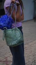 Load image into Gallery viewer, Bandana bucket bag sage green