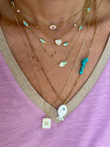 Lucky חי CHAI necklace tag white