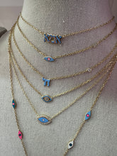 Load image into Gallery viewer, MOM אמה necklace baby blue