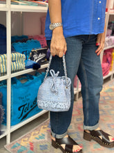 Load image into Gallery viewer, Bandana mini bucket bag grey