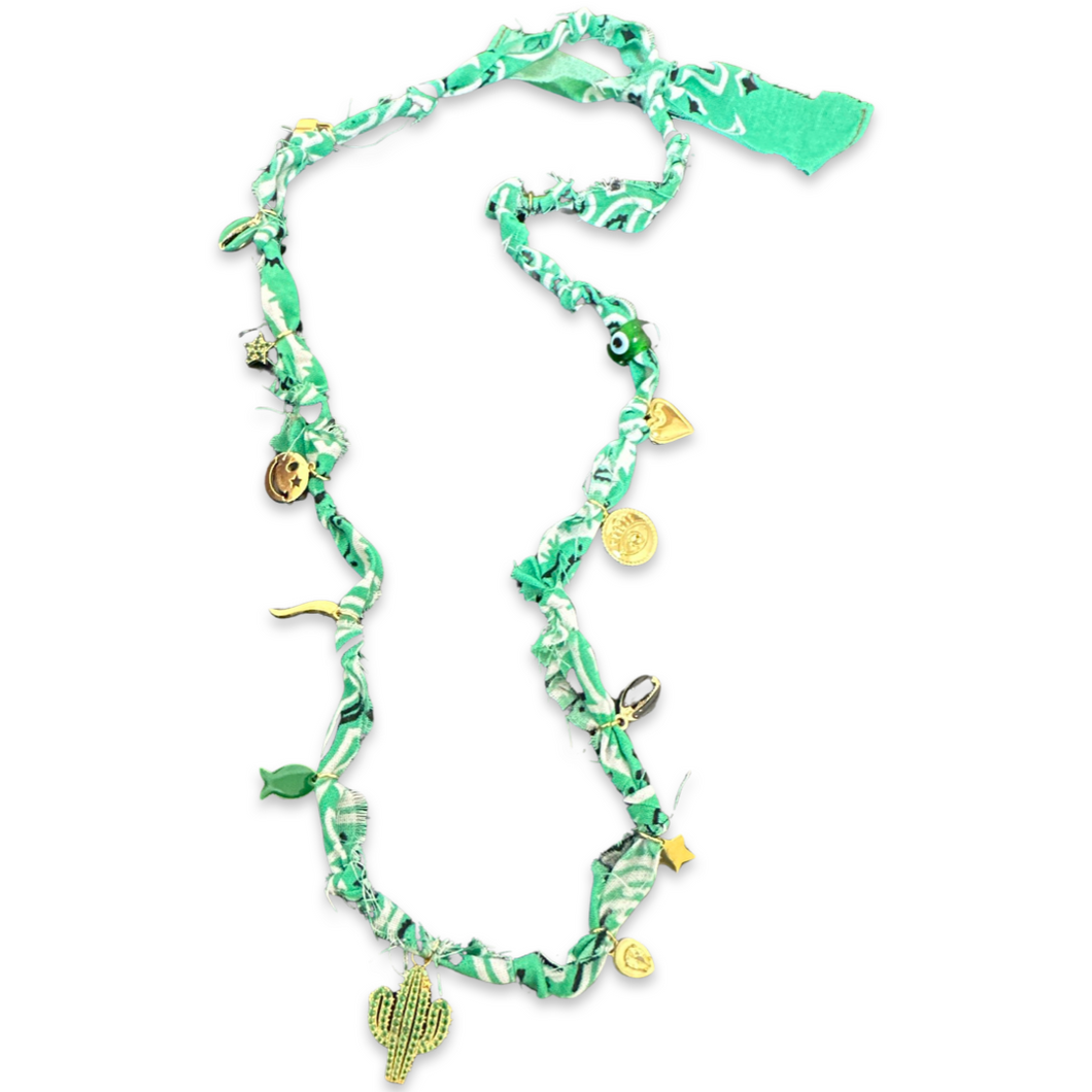 Bandana Necklace lucky charms green