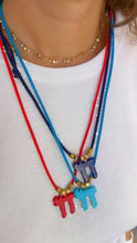 Load image into Gallery viewer, Luxury CHAI cord necklace turquoise stone