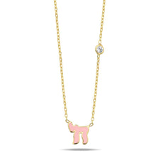 Load image into Gallery viewer, Lucky חי HAI necklace mini pink