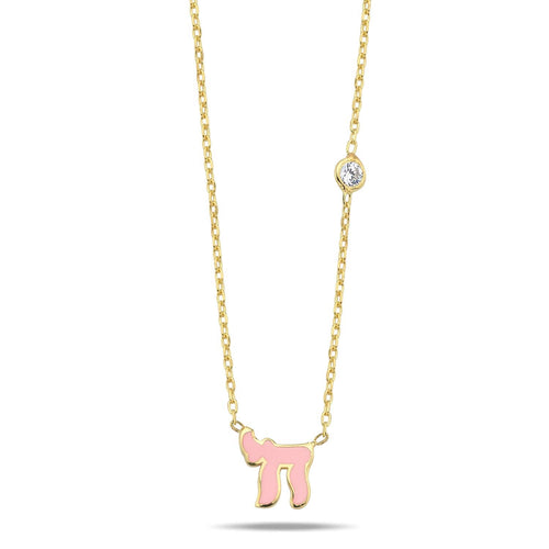 Lucky חי HAI necklace mini pink