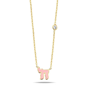 Lucky חי HAI necklace mini pink