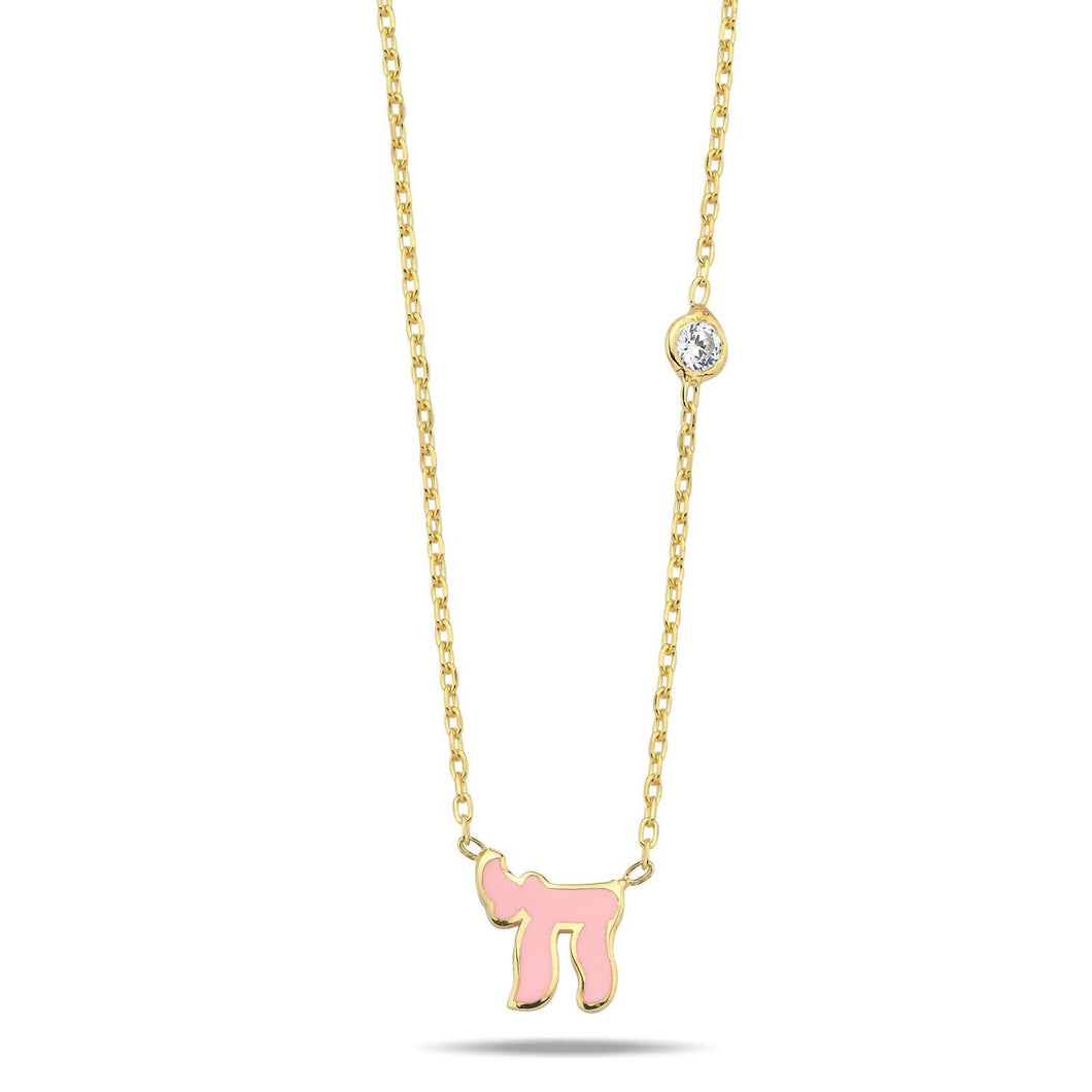 Lucky חי HAI necklace mini pink