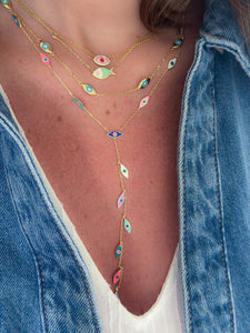Lucky eyes necklace rosary