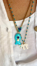 Load image into Gallery viewer, Lucky חי necklace white coral stone