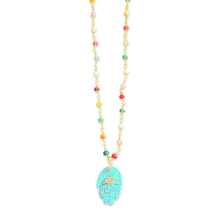 Load image into Gallery viewer, Necklace multicolor lucky hamsa