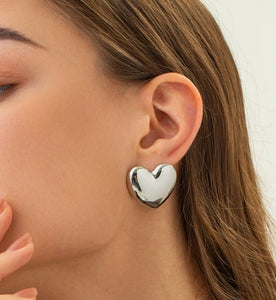Maxi Hearts earrings silver