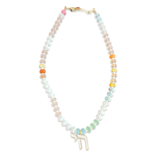 Load image into Gallery viewer, Lucky חי CHAI beads necklace white