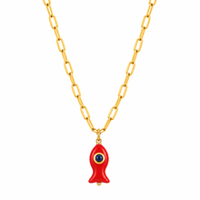 Load image into Gallery viewer, Capri fish necklace mini coral