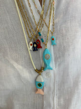 Load image into Gallery viewer, Capri fish necklace medium turquoise
