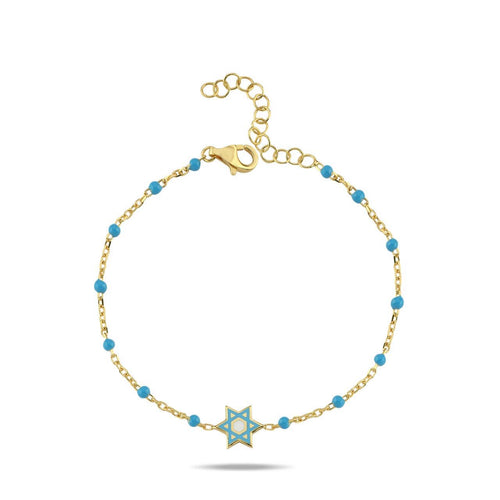 Maghen David bracelet color dots