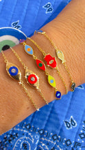 Load image into Gallery viewer, Lucky Hamsa Eye bracelet red