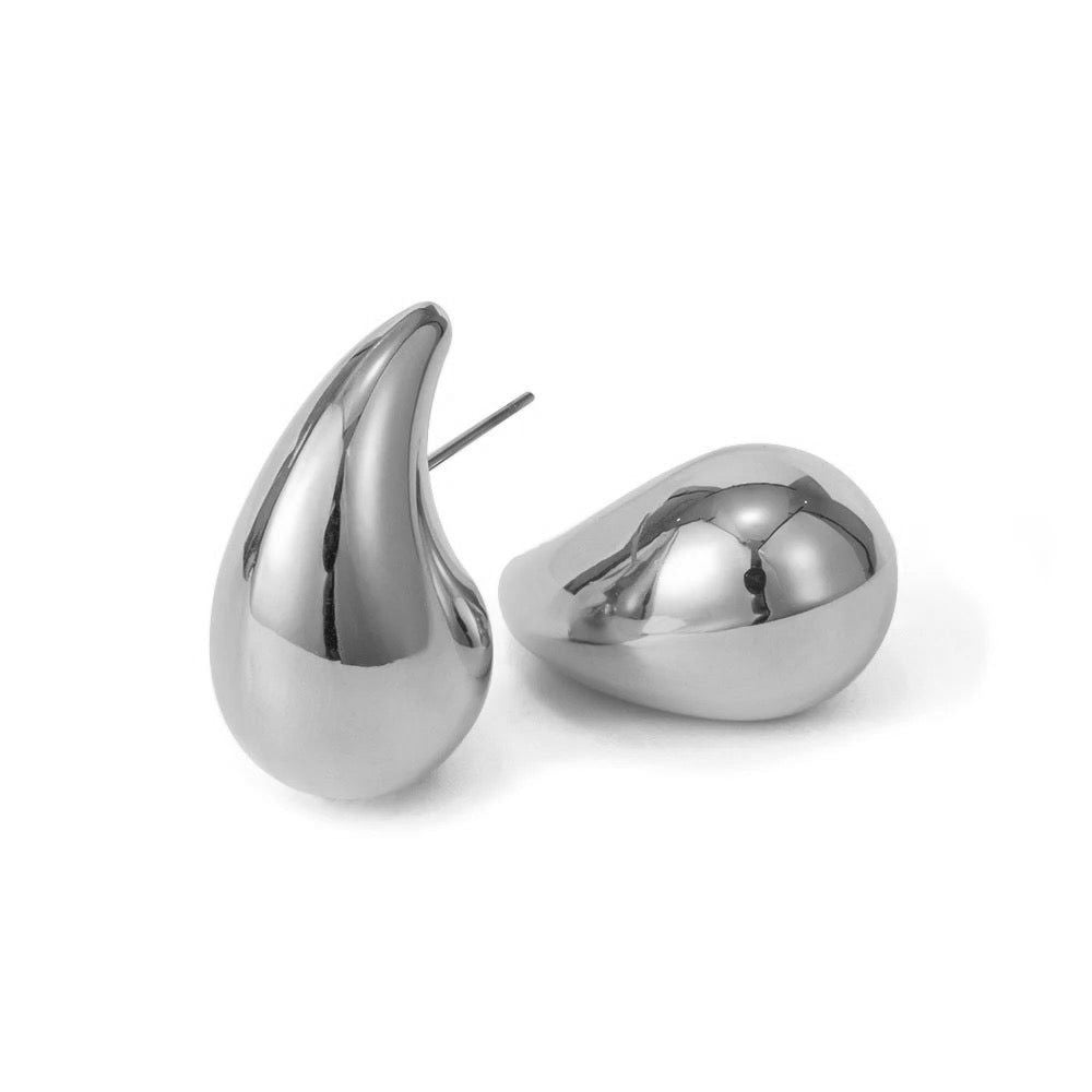 Drop earrings silver 3 cm