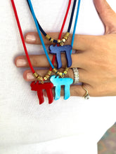 Load image into Gallery viewer, Luxury CHAI cord necklace turquoise stone