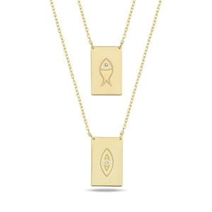Scapolario Double necklace Fish & Eye