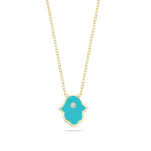 Load image into Gallery viewer, Lucky Hamsa necklace