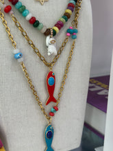 Load image into Gallery viewer, Amalfi lucky fish necklace red