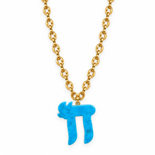 Load image into Gallery viewer, Luxury CHAI necklace turquoise stone
