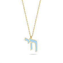 Load image into Gallery viewer, Lucky Chai midi necklace baby blue