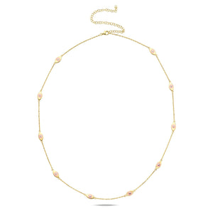 Luxury lucky eyes necklace pink