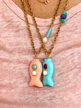 Load image into Gallery viewer, Capri fish necklace medium pink coral