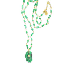 Load image into Gallery viewer, Necklace lucky hamsa Green