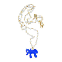 Load image into Gallery viewer, Lucky חי necklace blue stone