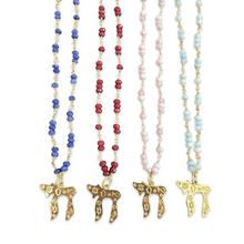 Load image into Gallery viewer, Lucky חי CHAI elements beads necklace long